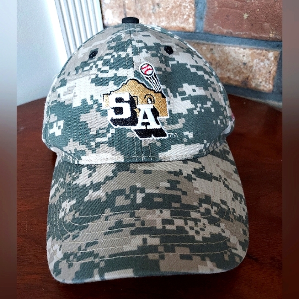 San Antonio Missions Baseball Trucker Hat Cap Camo IPAC Nissan